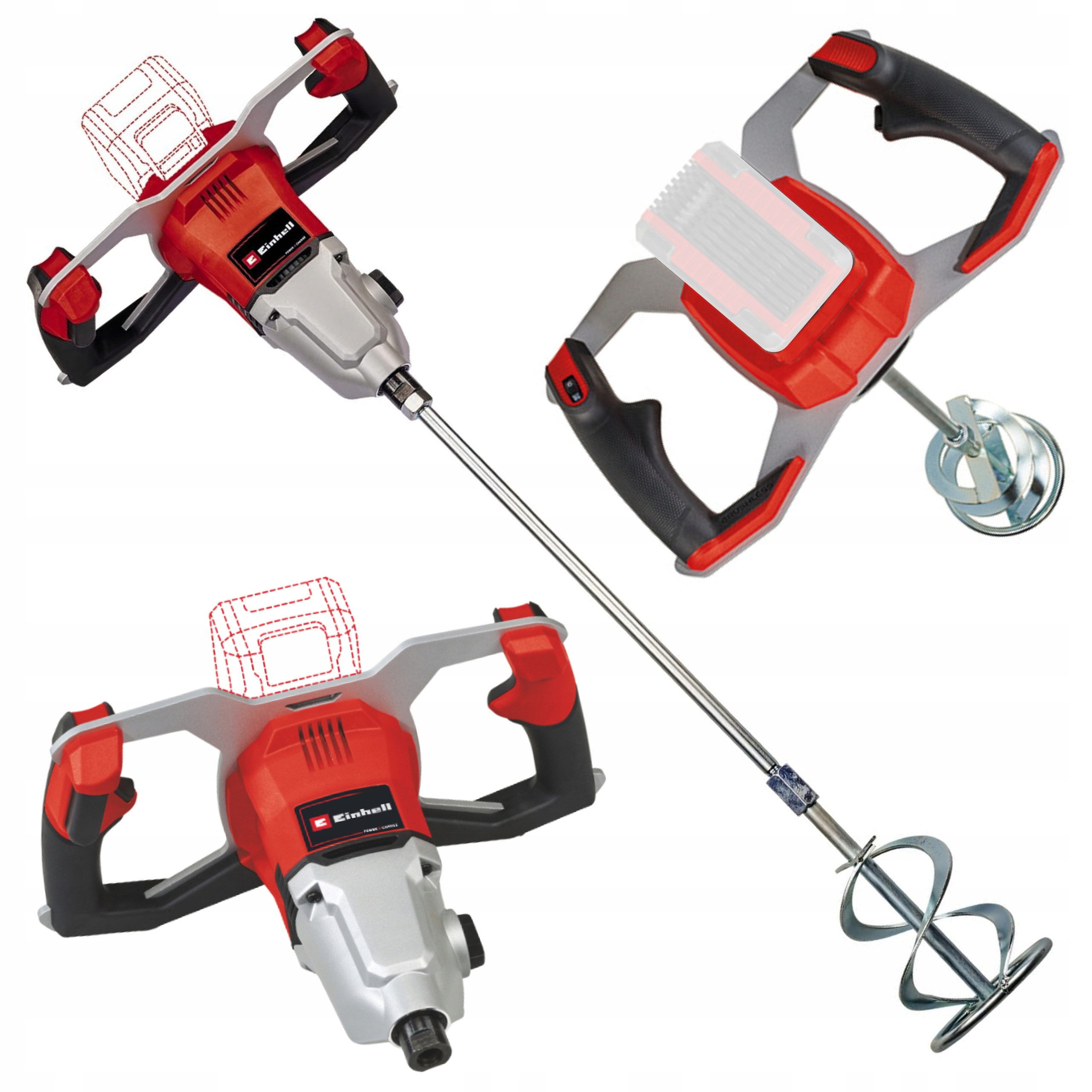 EINHELL MIESZADŁO 120mm M14 2 BIEGI BEZSZCZOTKOWY 18V P-MX 18-2 Li BL Solo
