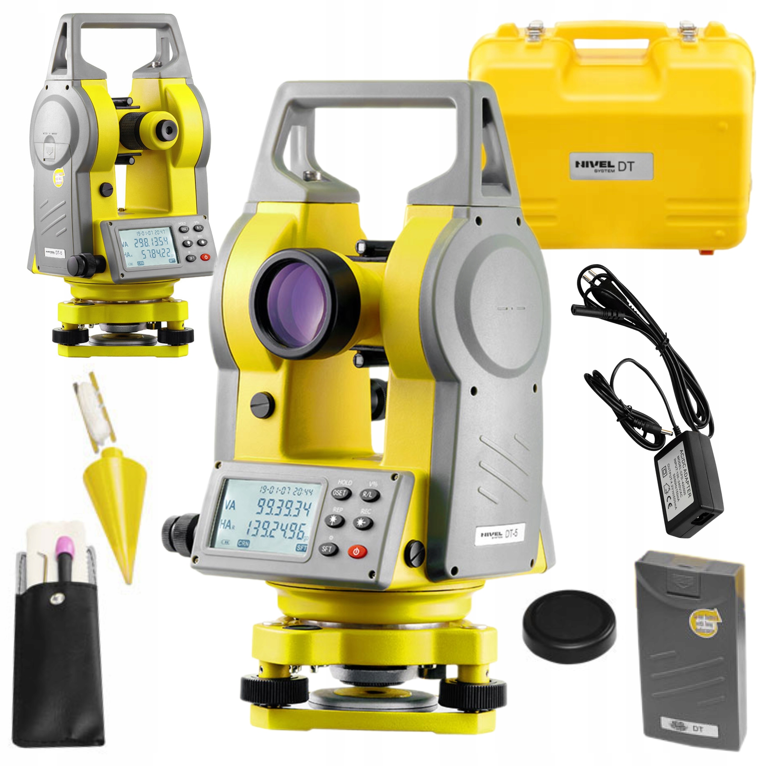 NIVEL SYSTEM TEODOLIT ELEKTRONICZNY 30x IPX6 USB WALIZKA DT-5 +STATYW SJJ1