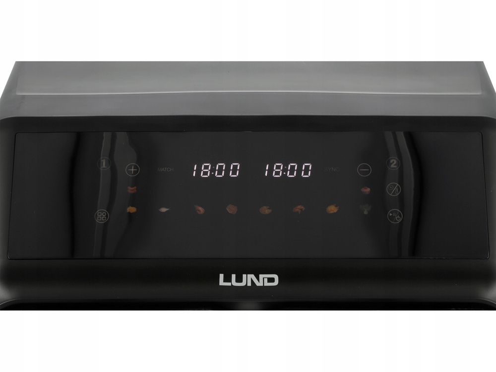 FRYTKOWNICA BEZTŁUSZCZOWA 2200W DWUKOMOROWA PODWÓJNA 4L+4L WYŚWIETLACZ LCD