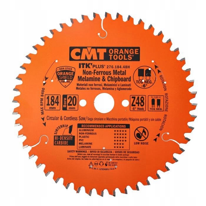 CMT TARCZA PIŁA TARCZOWA DO PŁYT LAMINOWANYCH KOMPOZYTÓW 184X20 276.184.48H