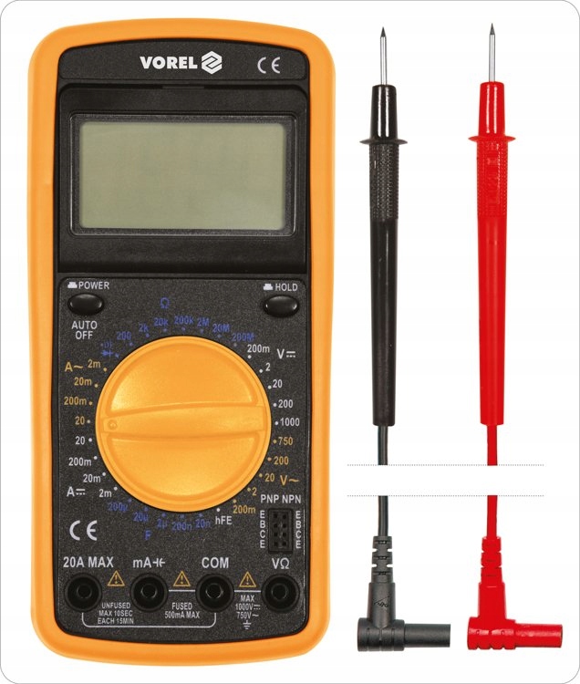 MIERNIK CYFROWY MULTIMETR GUMOWA OBUDOWA LCD