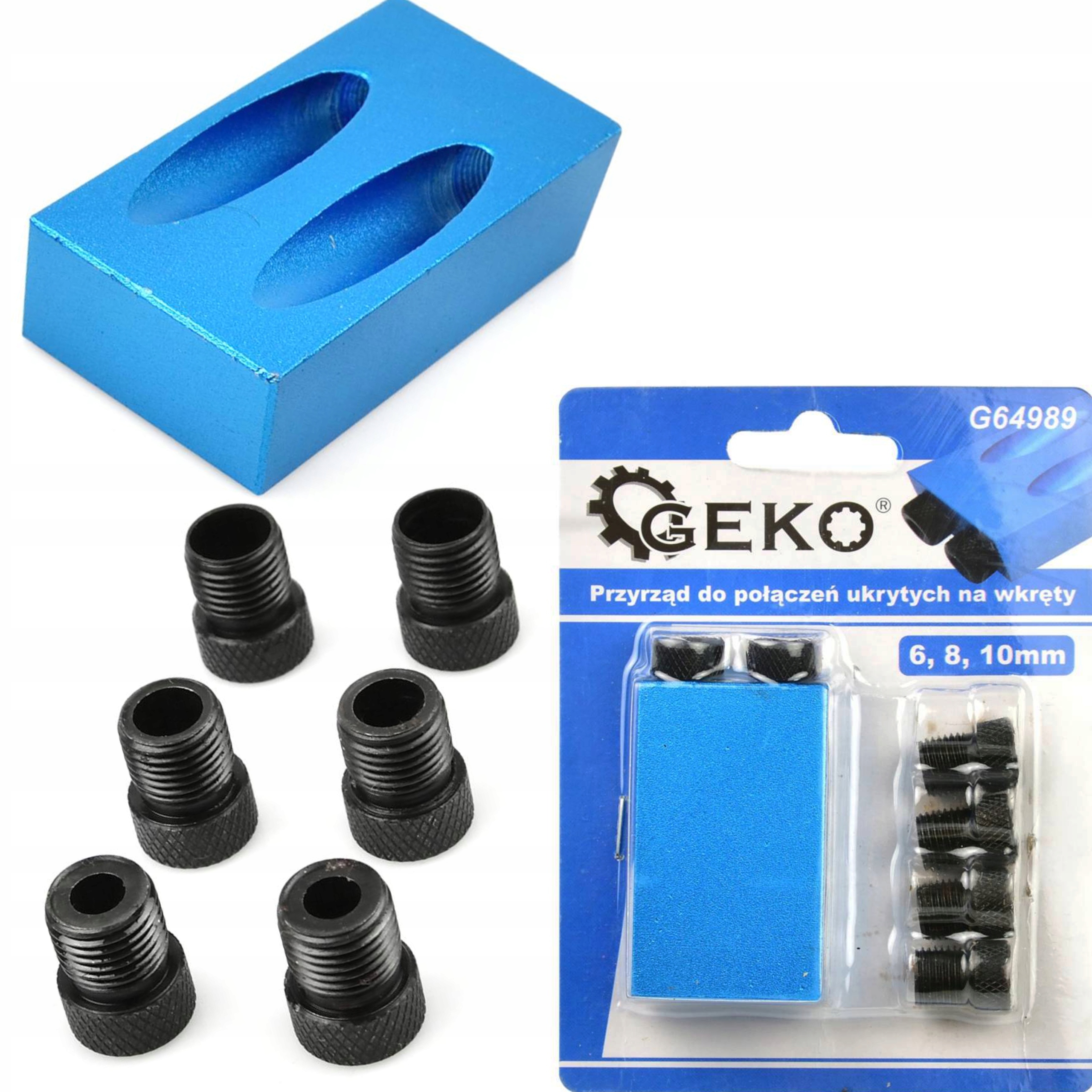 GEKO ZESTAW SZABLON PRZYRZĄD POŁĄCZEŃ NIEWIDOCZNYCH UKRYTYCH 7 SZTUK G64989