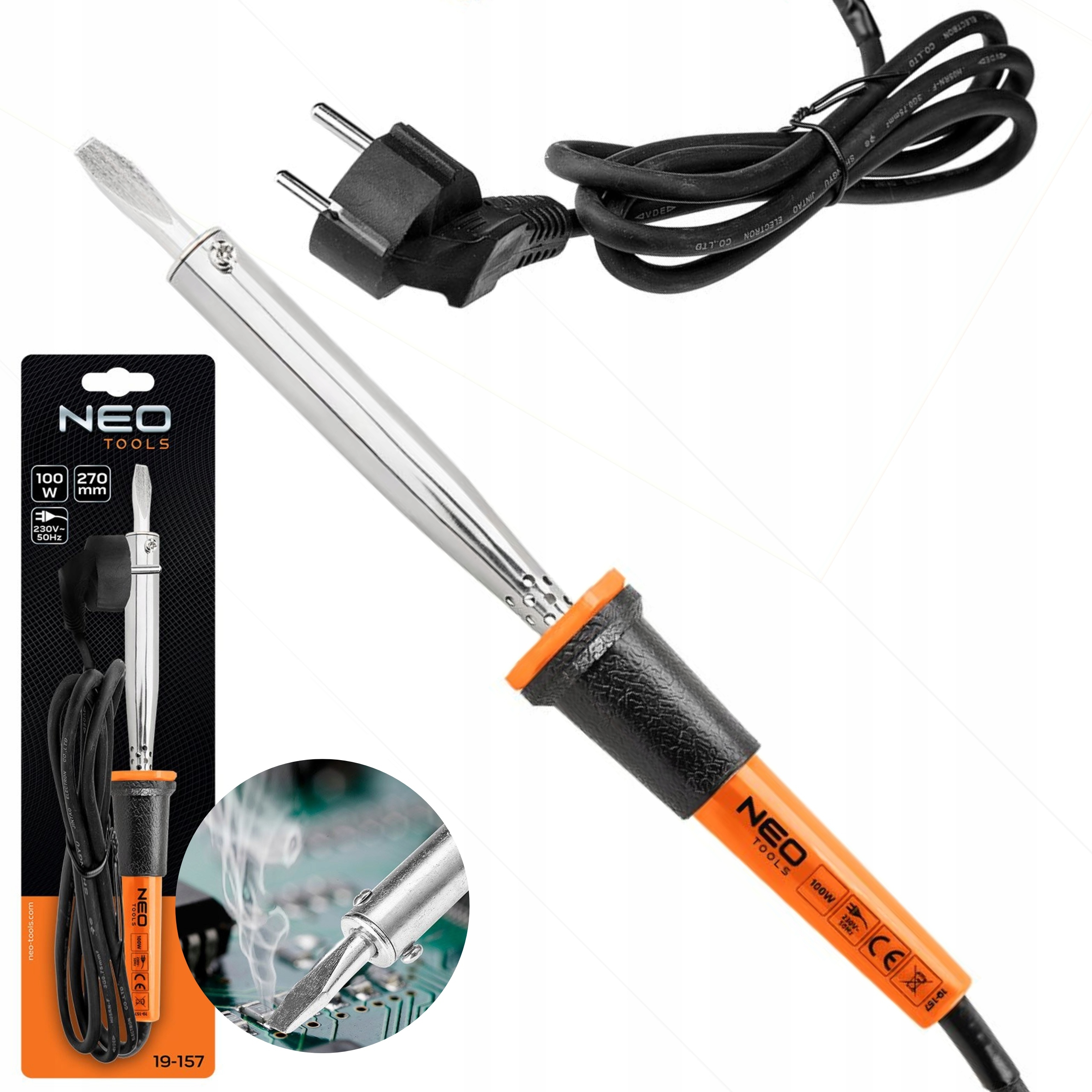 NEO LUTOWNICA GRZAŁKOWA OPOROWA DO ŁĄCZENIA METALÓW 100W 270mm 500C 19-157