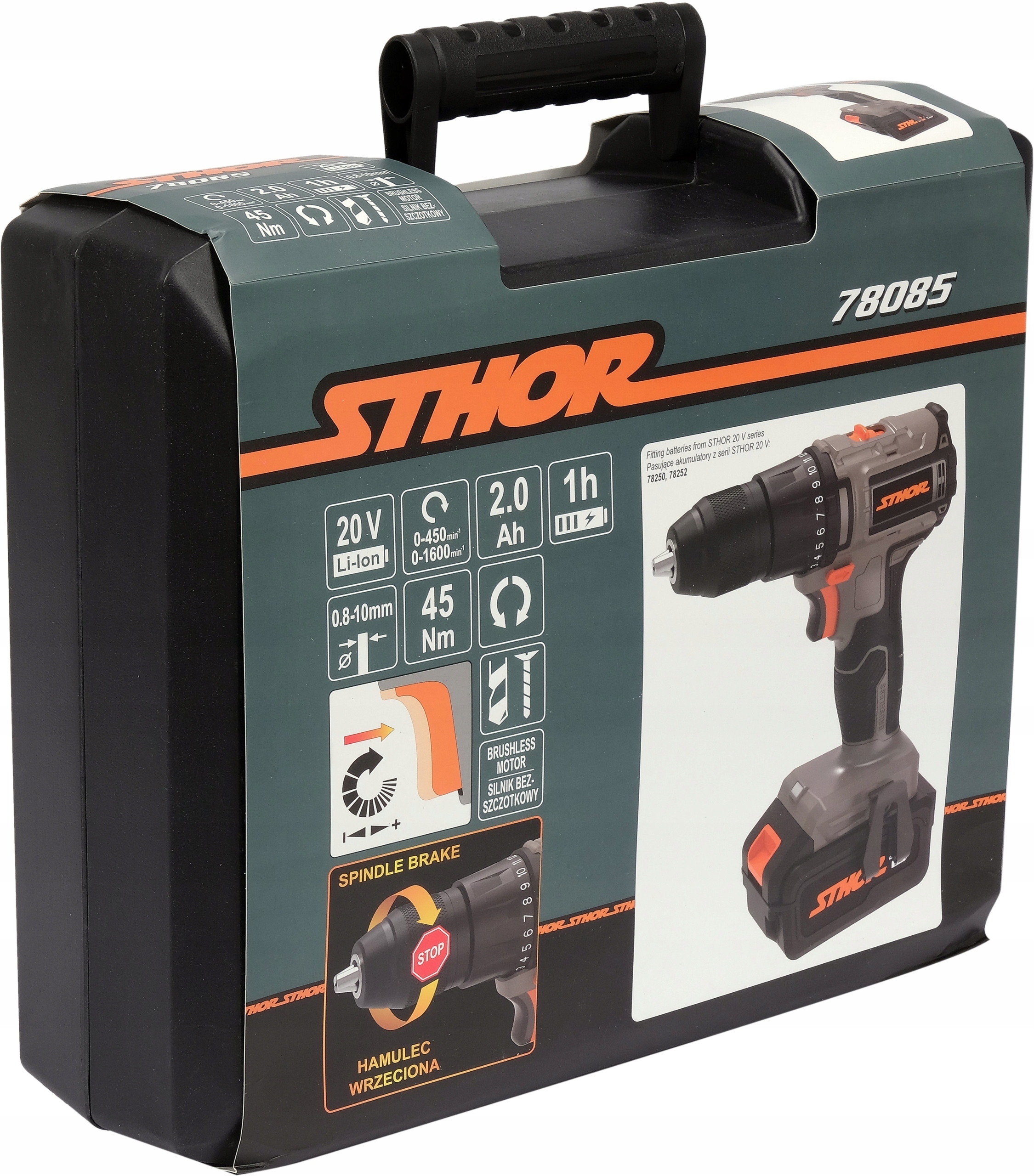 WKRĘTARKA BEZSZCZOTKOWA AKUMULATOROWA 20V 45NM 2Ah