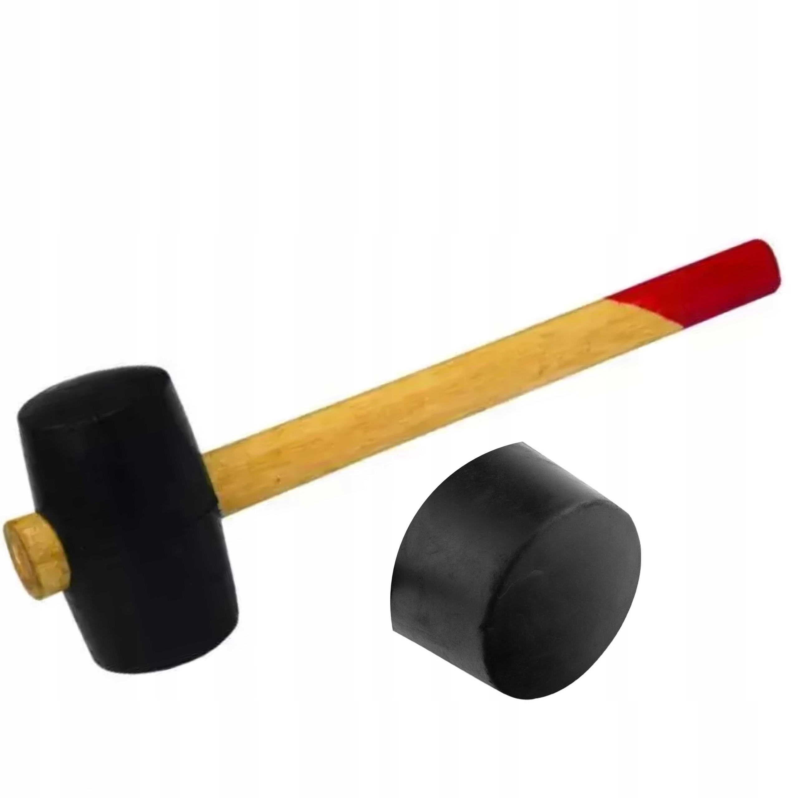 DEDRA MŁOTEK BLACHARSKI GUMOWY CZARNY ŚR 65MM 570G DREWNIANY TRZONEK 13M252