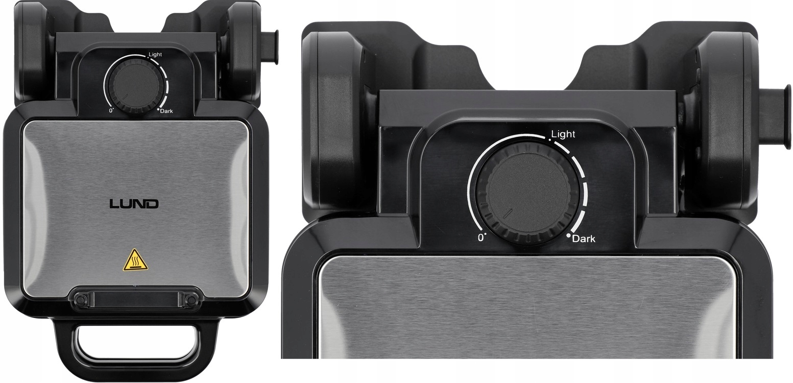 LUND GOFROWNICA 1200W 2 DUŻE GOFRY MOCNA LUND Z REGULACJĄ TEMPERATURY 68016