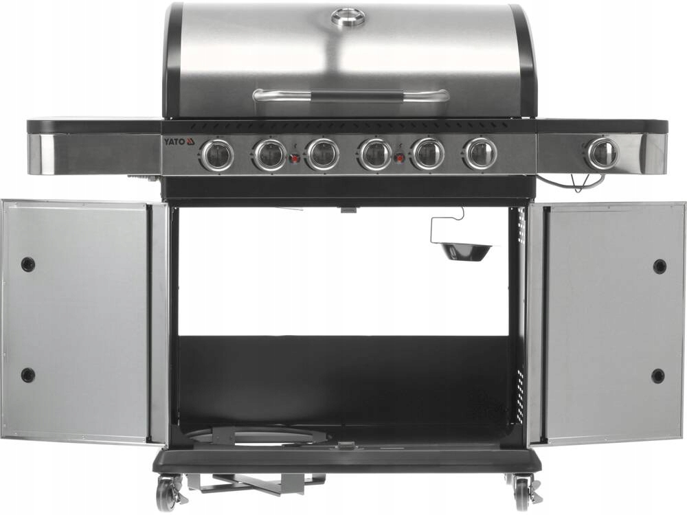 YATO GRILL GAZOWY OGRODOWY 6+1 STAL NIERDZEWNA 20,2kW ŻELIWNY RUSZT PALNIK