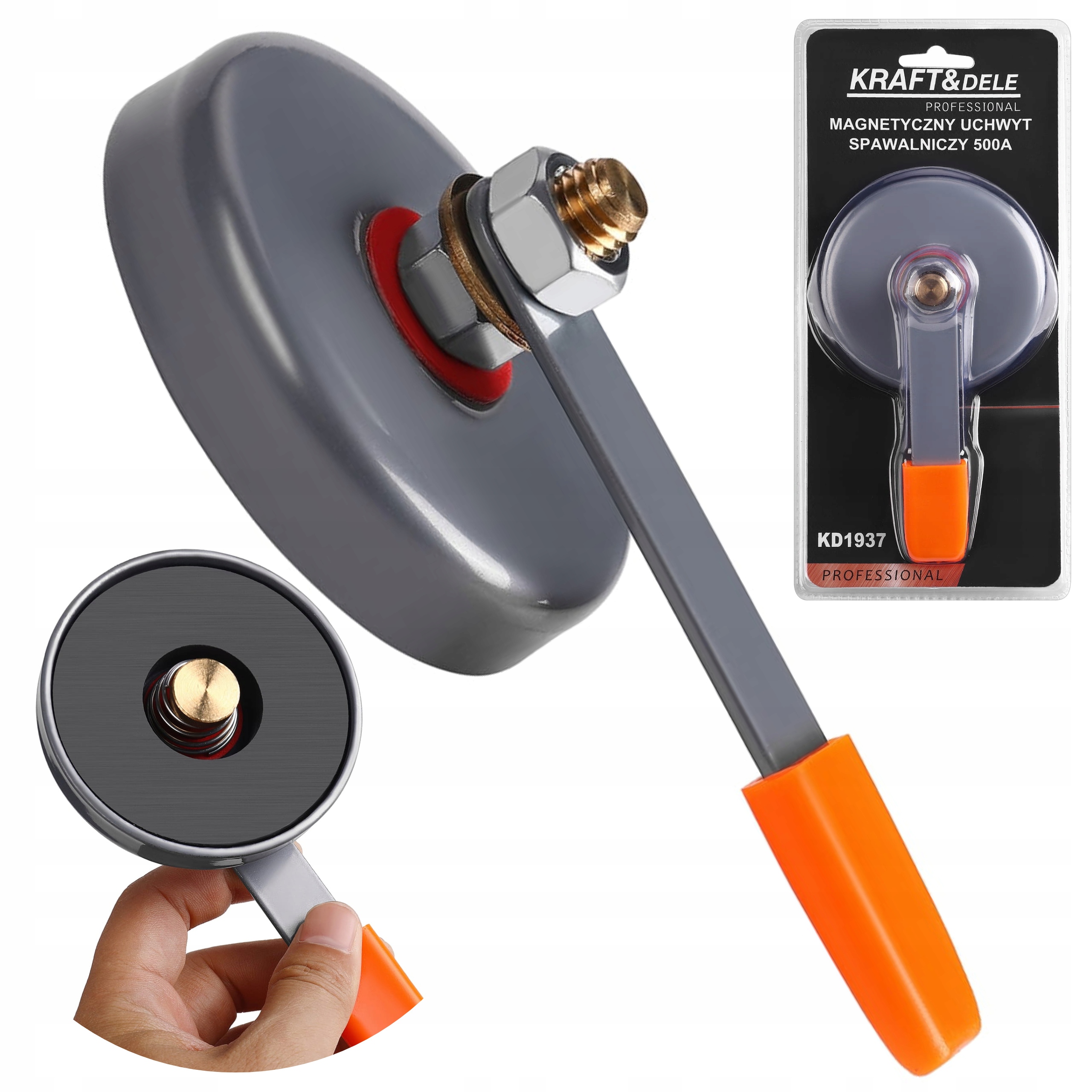 SOLIDNY UCHWYT SPAWALNICZY MAGNETYCZNY 500A KRAFTDELE KD1937