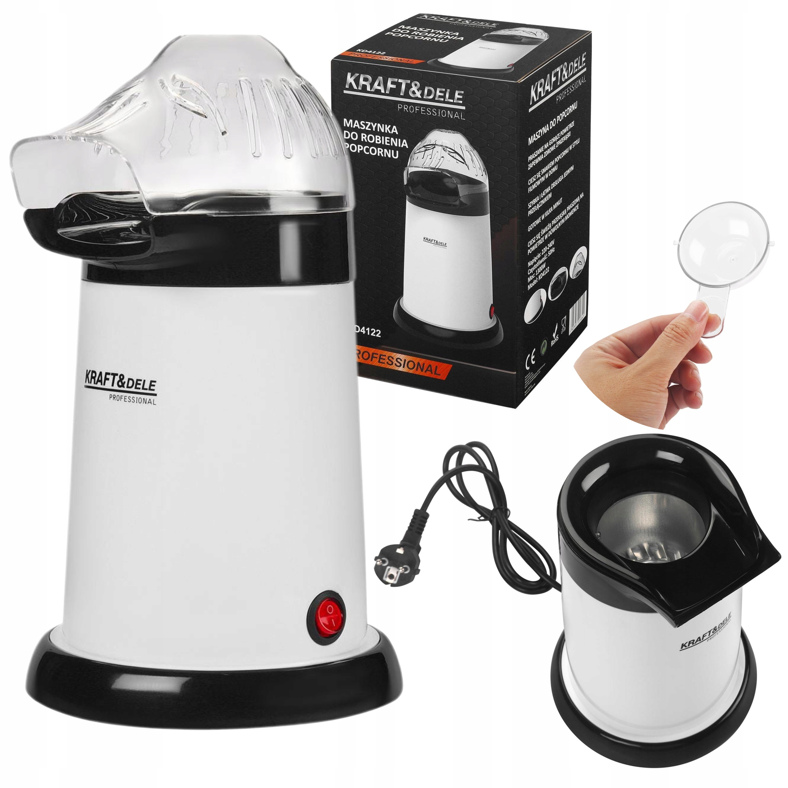 KRAFT&DELE MASZYNKA DO ROBIENIA POPCORNU 1300W BEZTŁUSZCZOWA KD4122