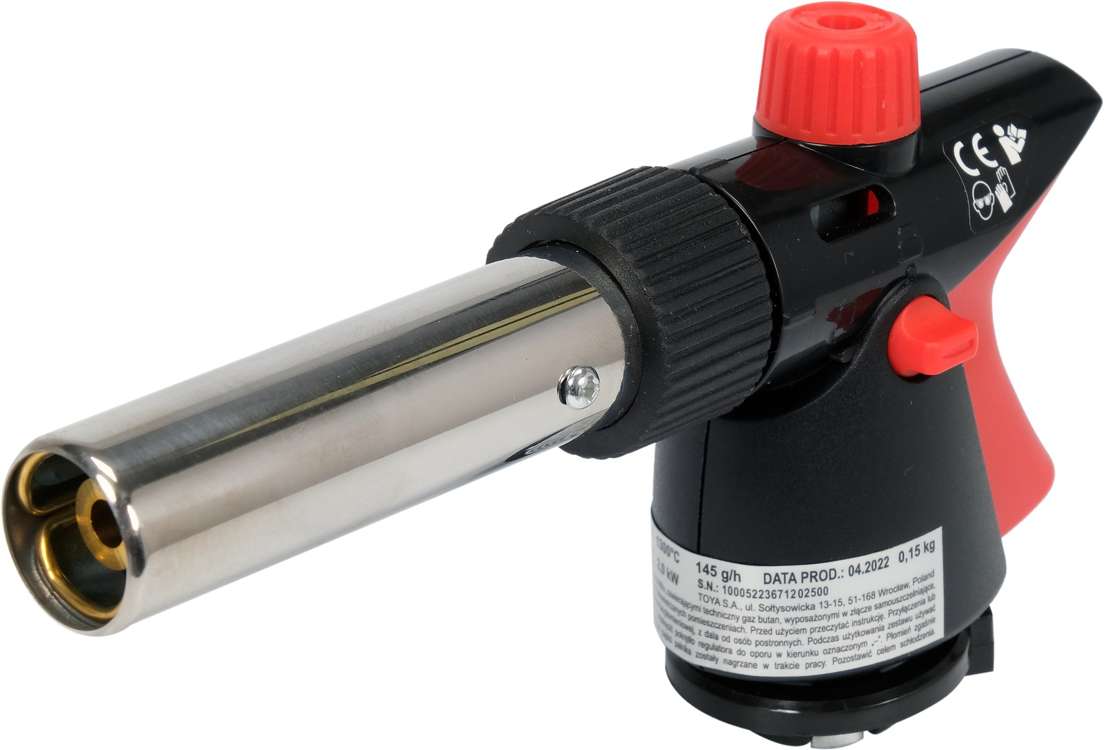 YATO PALNIK GAZOWY LUTLAMPA LUTOWNICA 1300°C LUTOWANIA Z PIEZO 360 YT-36712