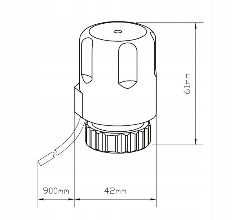 DIAMOND SIŁOWNIK TERMOELEKTRYCZNY GŁOWICA 230 V 3,5W ZL-2041 ST-25