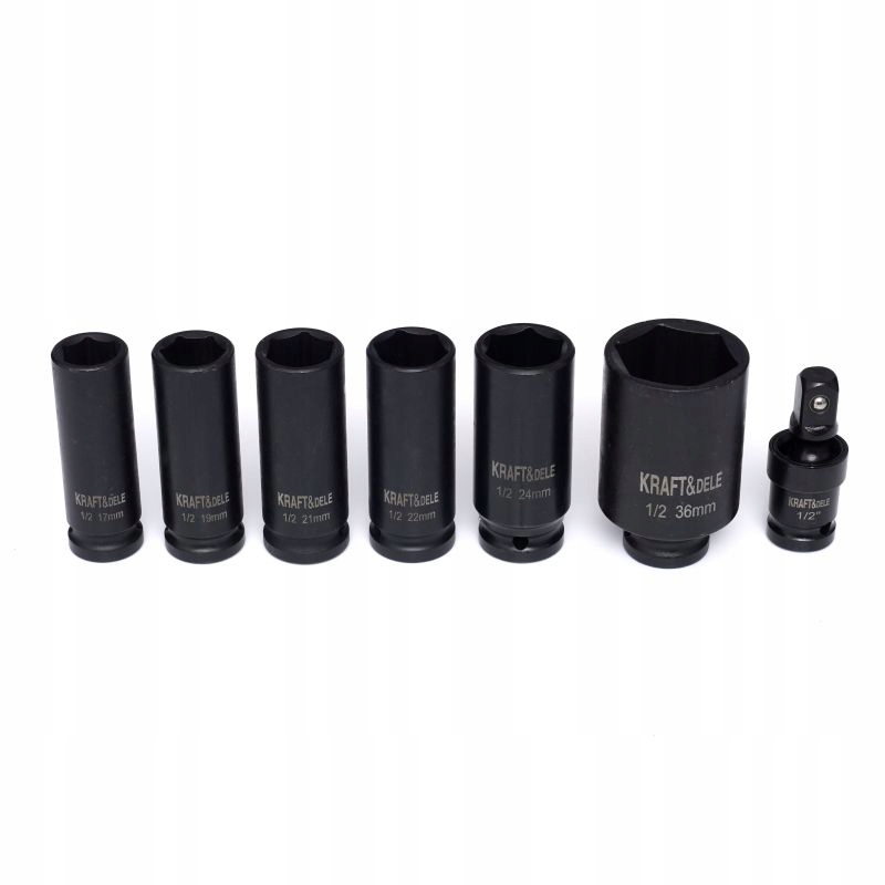 ZESTAW NASADEK NASADKI UDAROWE 1/2" 6 KĄTNE 16 szt. KRAFT&DELE KD11762