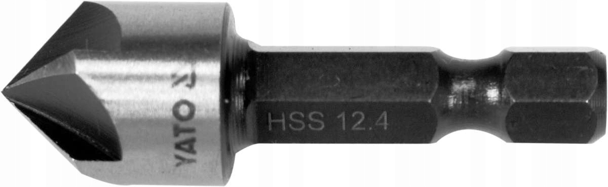 YATO POGŁĘBIACZ DO METALU ZE STALI SZYBKOTNĄCEJ HSS 12,4x40mm HEX YT-44724