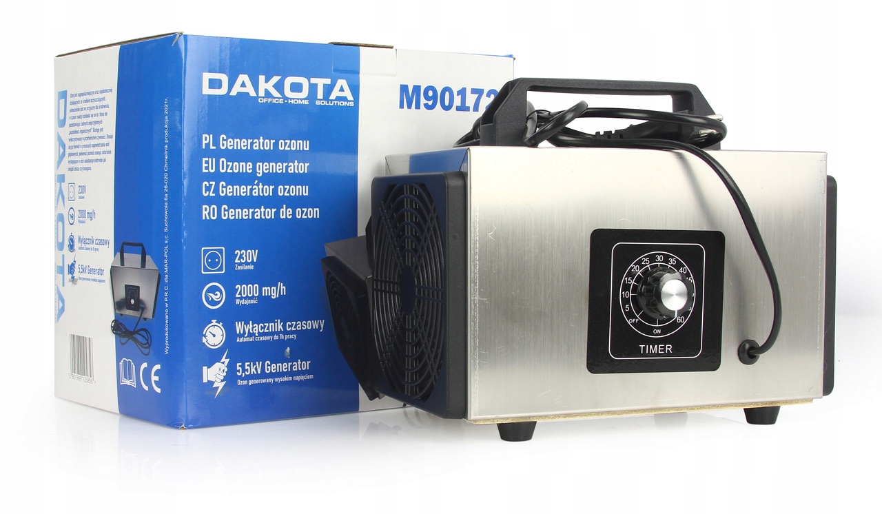 GENERATOR OZONU OZONATOR OCZYSZCZACZ POWIETRZA 70 000 MG/H CZASOMIERZ