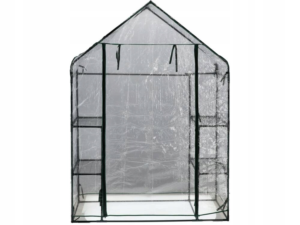 MINI SZKLARNIA FOLIOWA TUNEL FOLIOWY FOLIA 143x73x195cm OGRODOWY 4 PÓŁKI