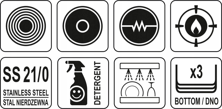 YATO PATELNIA GASTRONOMICZNA INDUKCJA GAZ PRO 32CM GASTRO STAL NIERDZEWNA