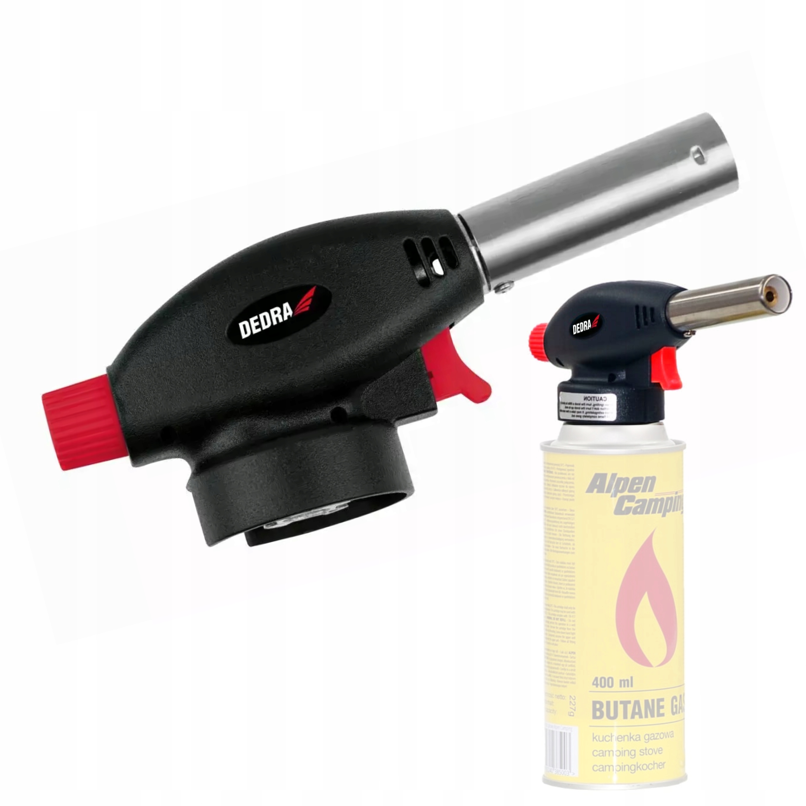 DEDRA PALNIK GAZOWY LUTOWNICA AUTO ZAPŁON NA BUTLE KARTUSZ GAZOWY 31A032