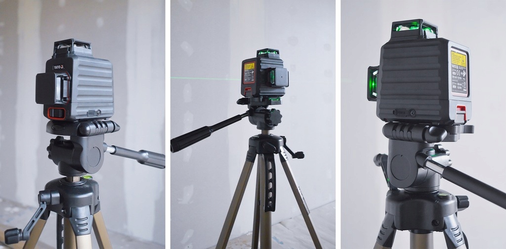 YATO LASER KRZYŻOWY POZIOMICA ZIELONY DWUNASTOLINIOWY LINIOWY 3D YT-30436