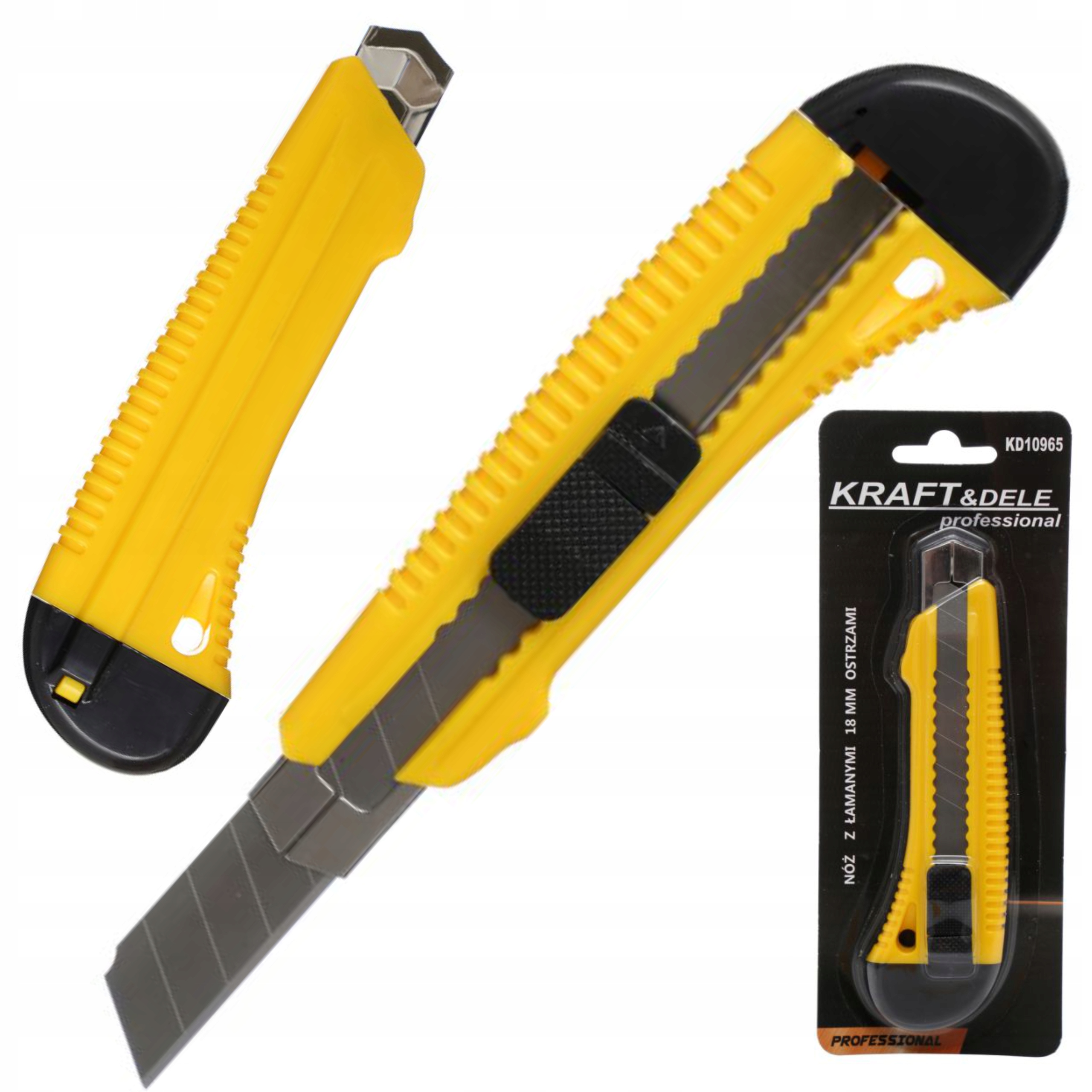 NÓŻ NOŻYK DO TAPET OSTRZE ŁAMANE 18 MM UNIWERSALNY TAPECIAK OSTRY KD10965