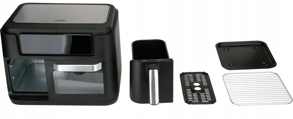 FRYTKOWNICA BEZTŁUSZCZOWA AIR FRYER 2400W DWIE KOMORY 3,5L+7,5L WYŚWIETLACZ