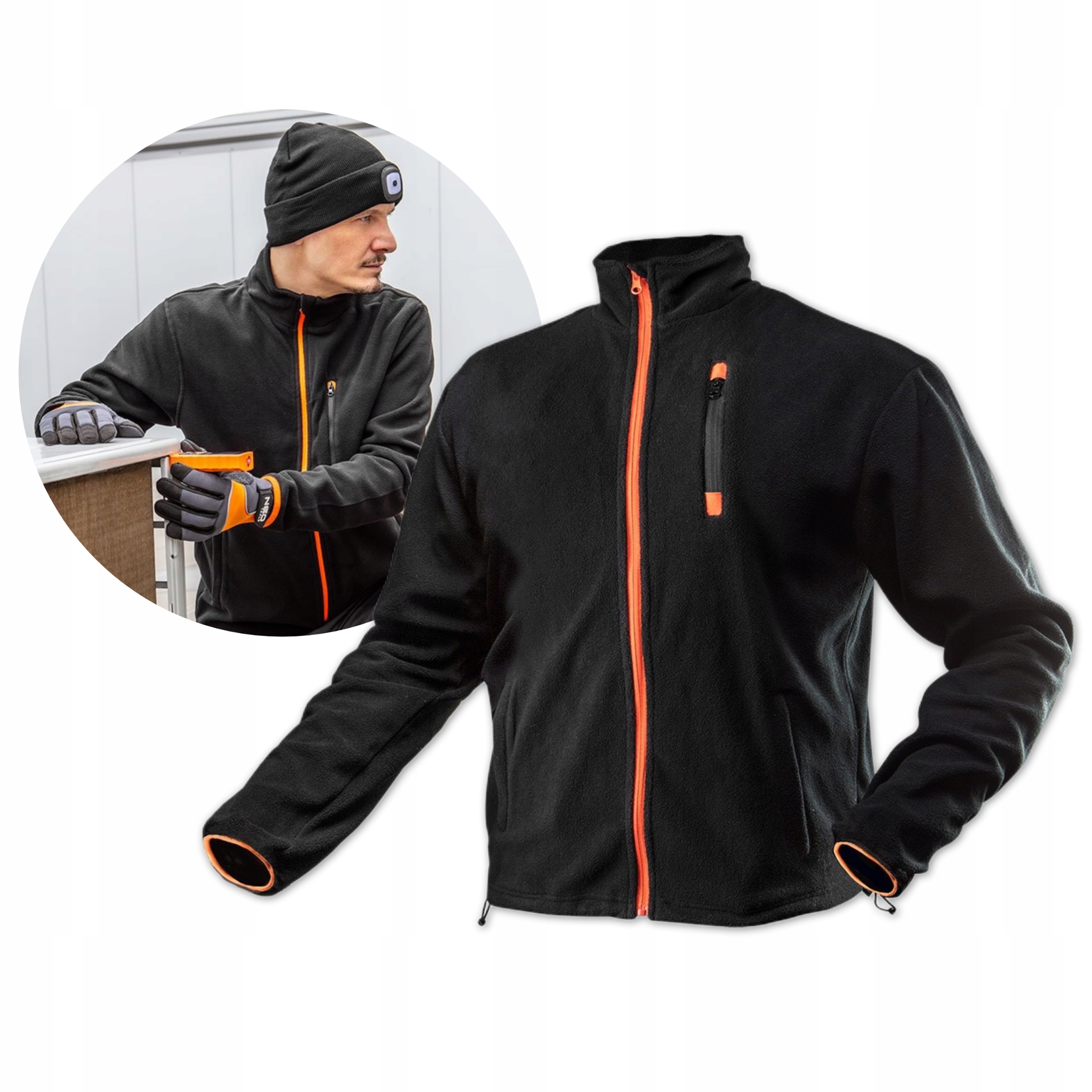 BLUZA POLAROWA POLAR KURTKA ROBOCZA CZARNA ROZMIAR L/52 NEO 81-500