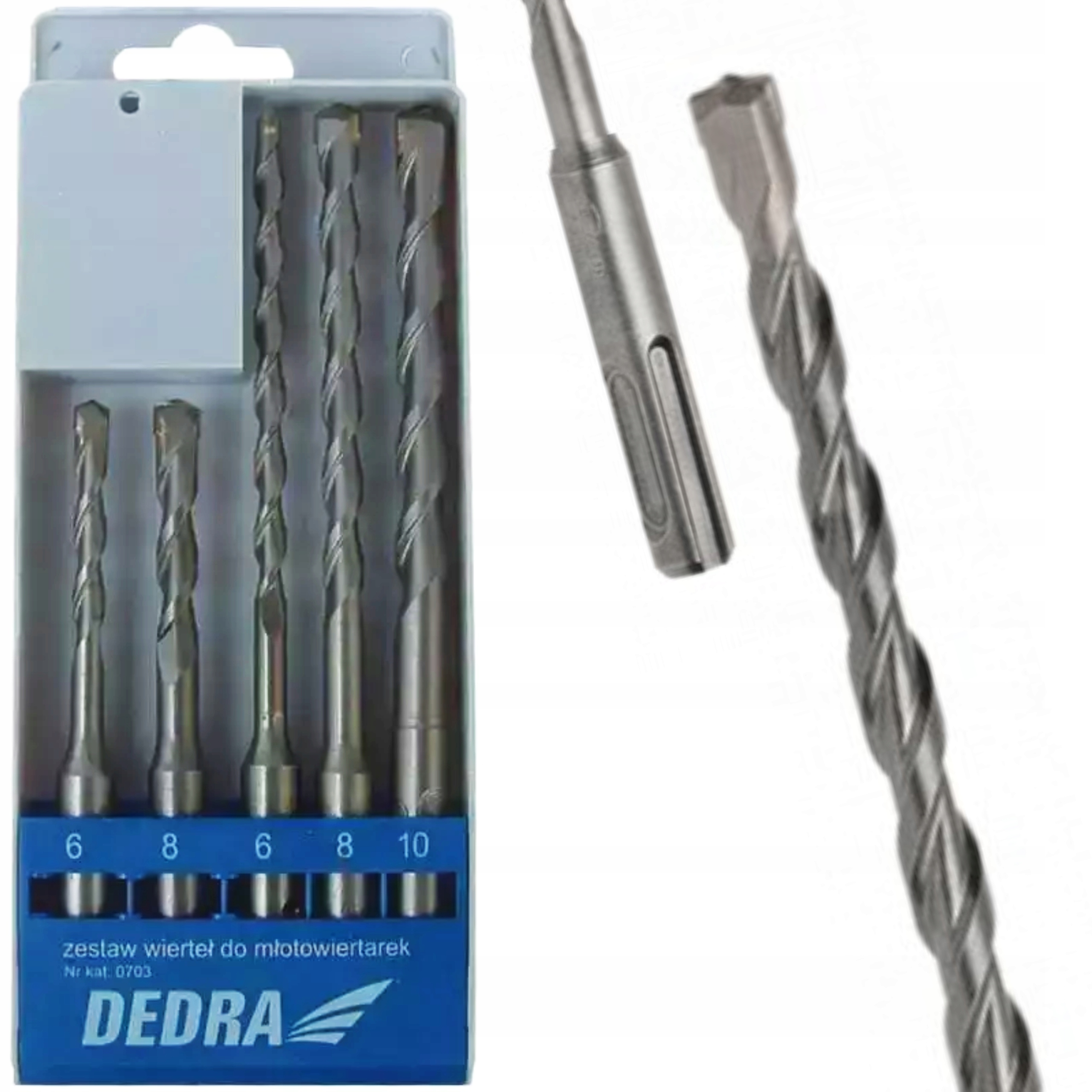 DEDRA ZESTAW WIERTEŁ DO BETONU DEDRA 0703 SDS PLUS