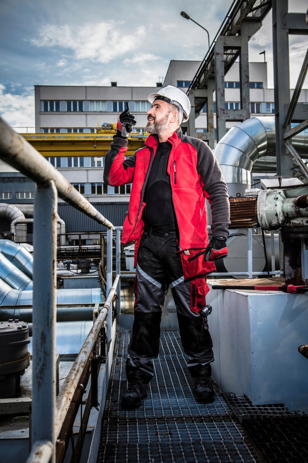 LAHTI PRO SPODNIE ROBOCZE 100% BAWEŁNA ODBLASKI CE KAT I L40505 r. 3XL