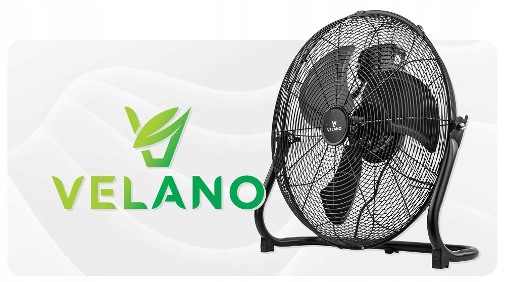 WENTYLATOR PODŁOGOWY PRZEMYSŁOWY WIATRAK BIUROWY MOCNY 50CM PRZENOŚNY 125W