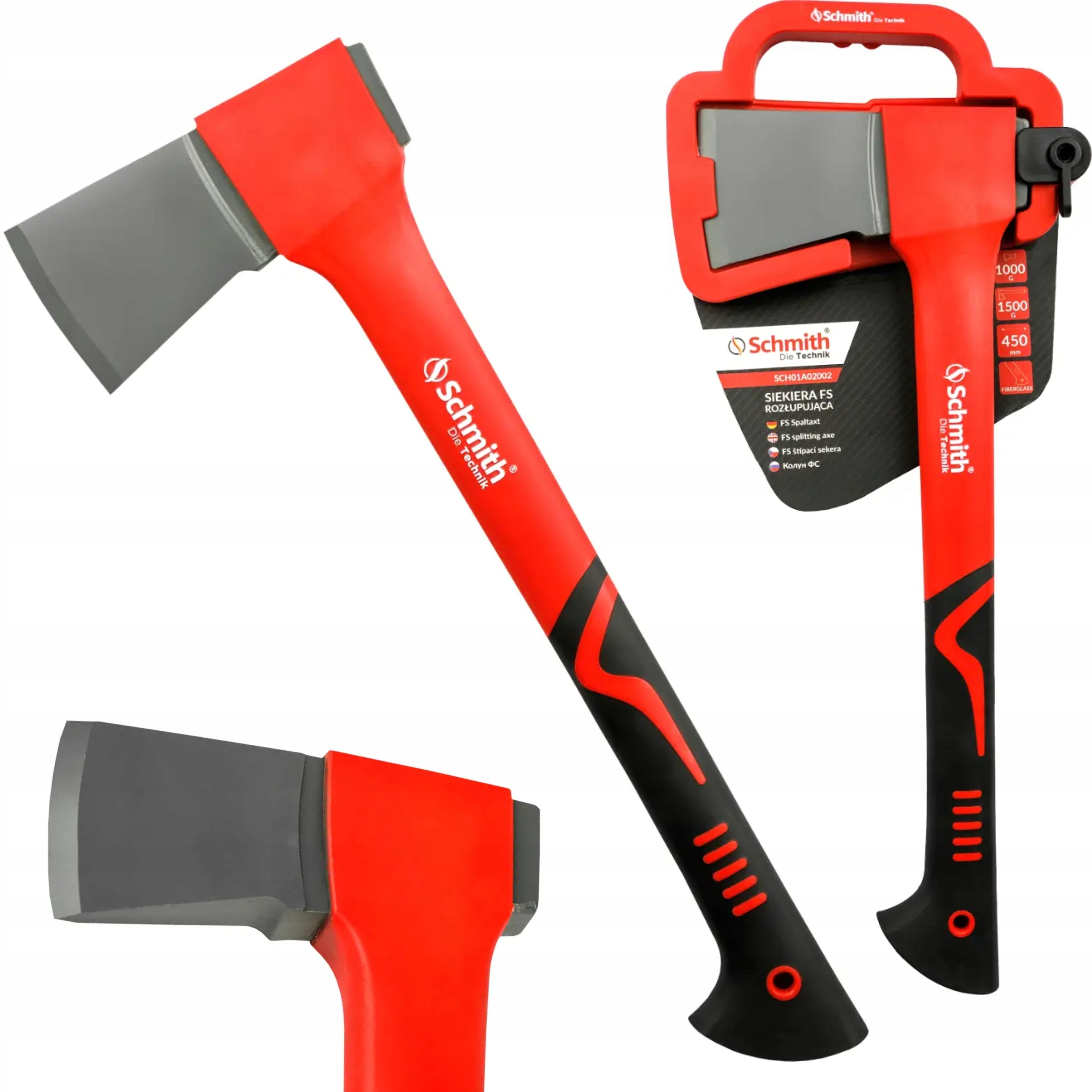 SCHMITH SIEKIERA ROZŁUPUJĄCA Z NYLONOWYM TRZONKIEM 1500G 45cm SCH01A02002