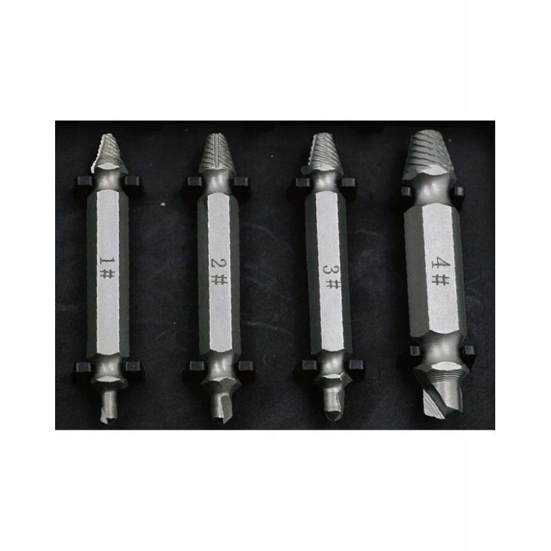 KRAFT&DELE ZESTAW DO WYKRĘCANIA ZERWANYCH WKRĘTÓW ŚRUB 4 ELEMENTY + WALIZKA