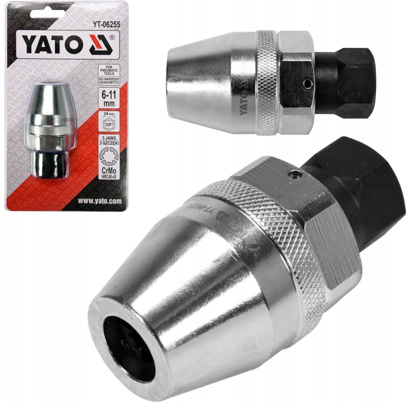 YATO WYKRĘTAK DO USZKODZONYCH ŚRUB I SZPILEK UDAROWY 6-11 mm YT-06255
