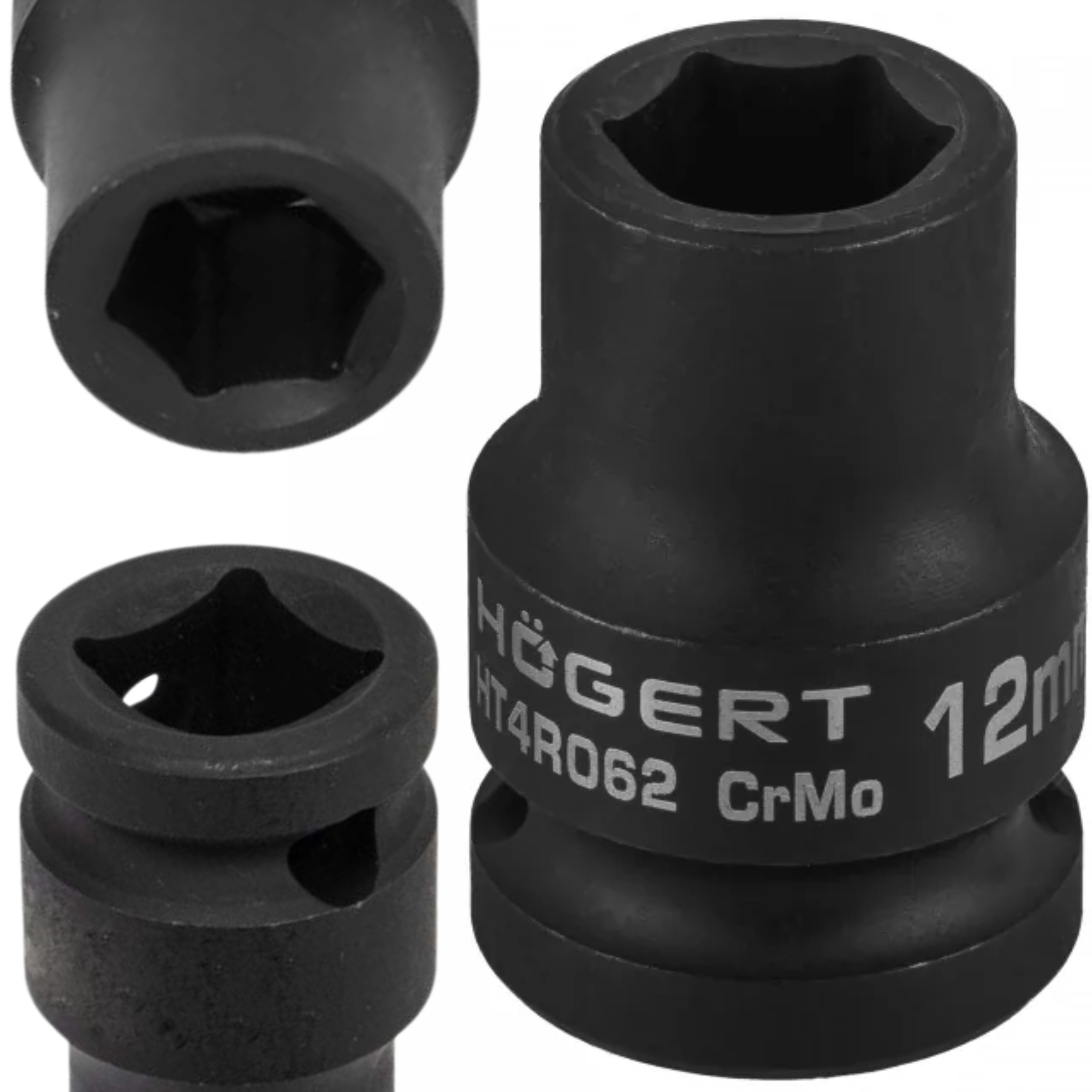 HOGERT NASADKA UDAROWA 1/2" 12MM KRÓTKA GŁOWICA SZEŚCIOKĄTNA HT4R062