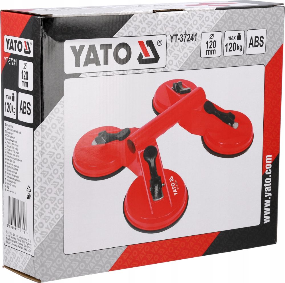 YATO PRZYSSAWKA DO SZYB 4 X O120mm 120kg UCHWYT DO BLACH PŁYTEK PŁYT Y37241