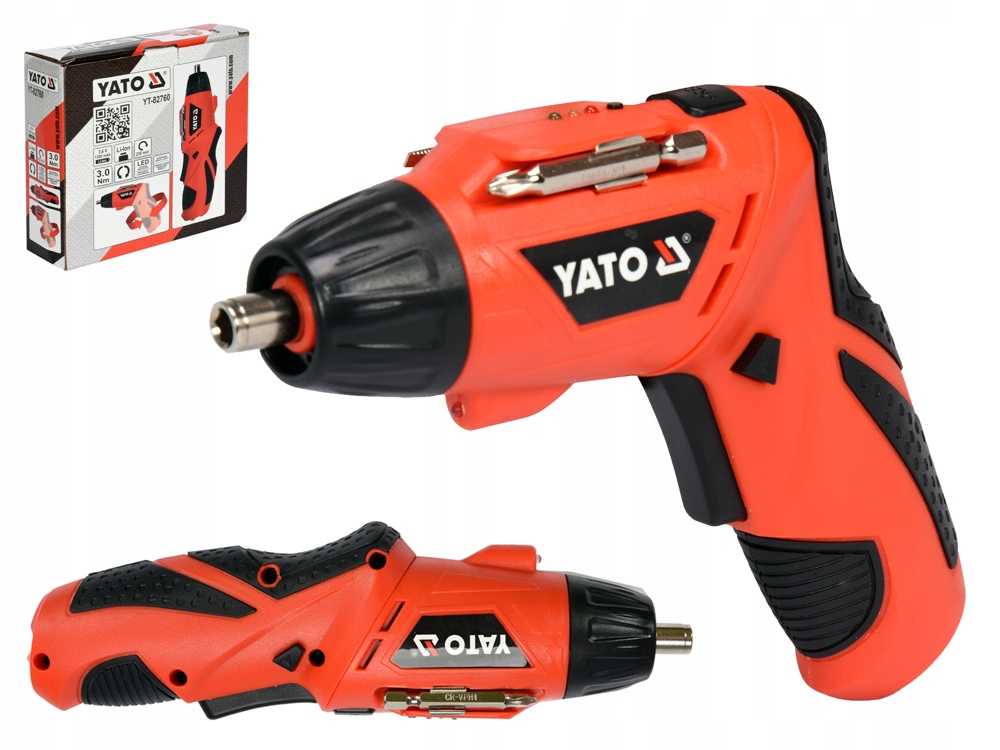 YATO WKRĘTARKA MINI AKUMULATOROWA PROSTA ŁAMANA LED USB 3,6V 1,3Ah + BITY