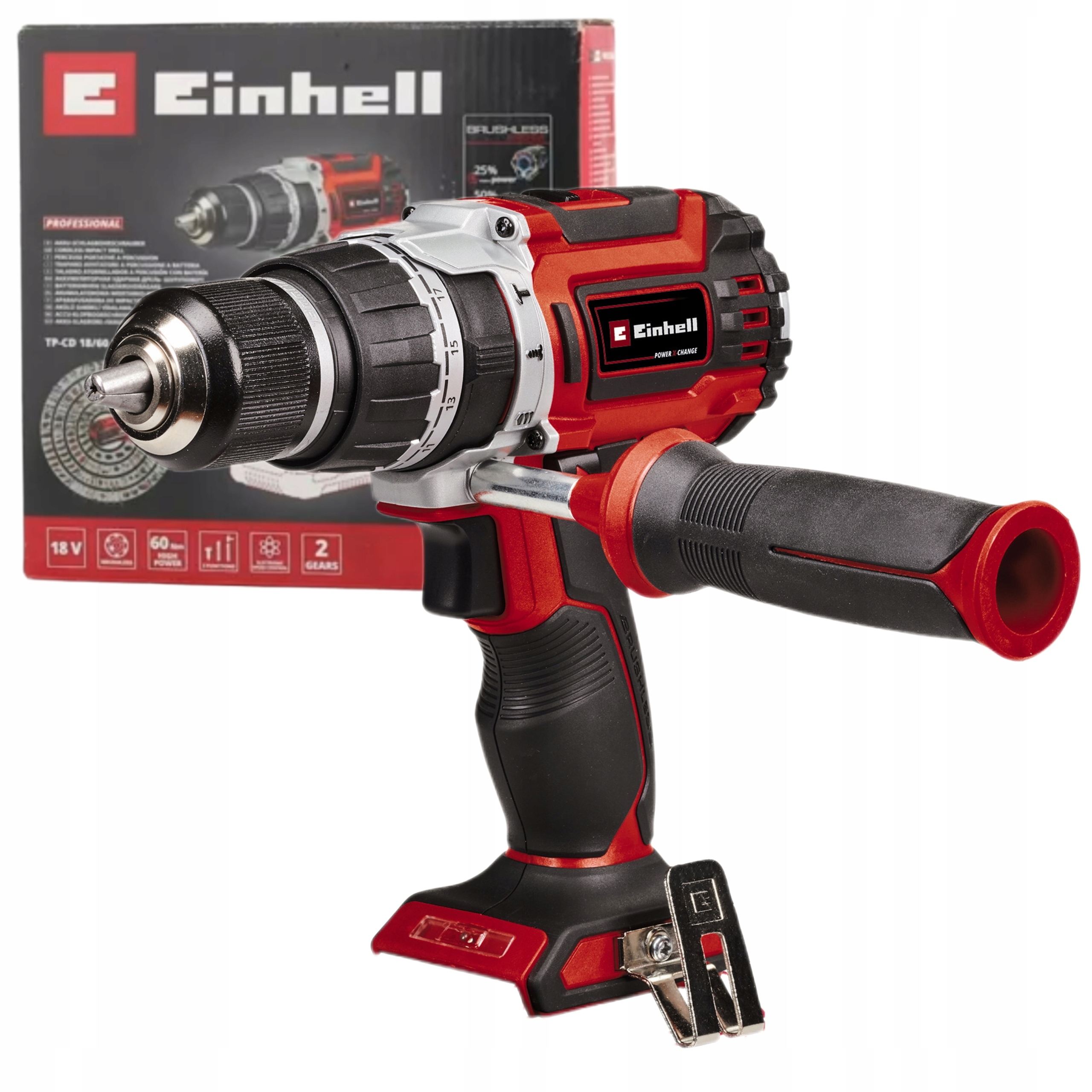 EINHELL WIERTARKO-WKRĘTARKA UDAR AKUMULATOROWA 18V BEZSZCZOT TP-CD 18/60