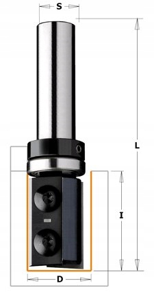 CMT FREZ PROSTY TRZPIENIOWY NA PŁYTKI WYMIENNE 19MM DREWNA PŁYT 656.190.11