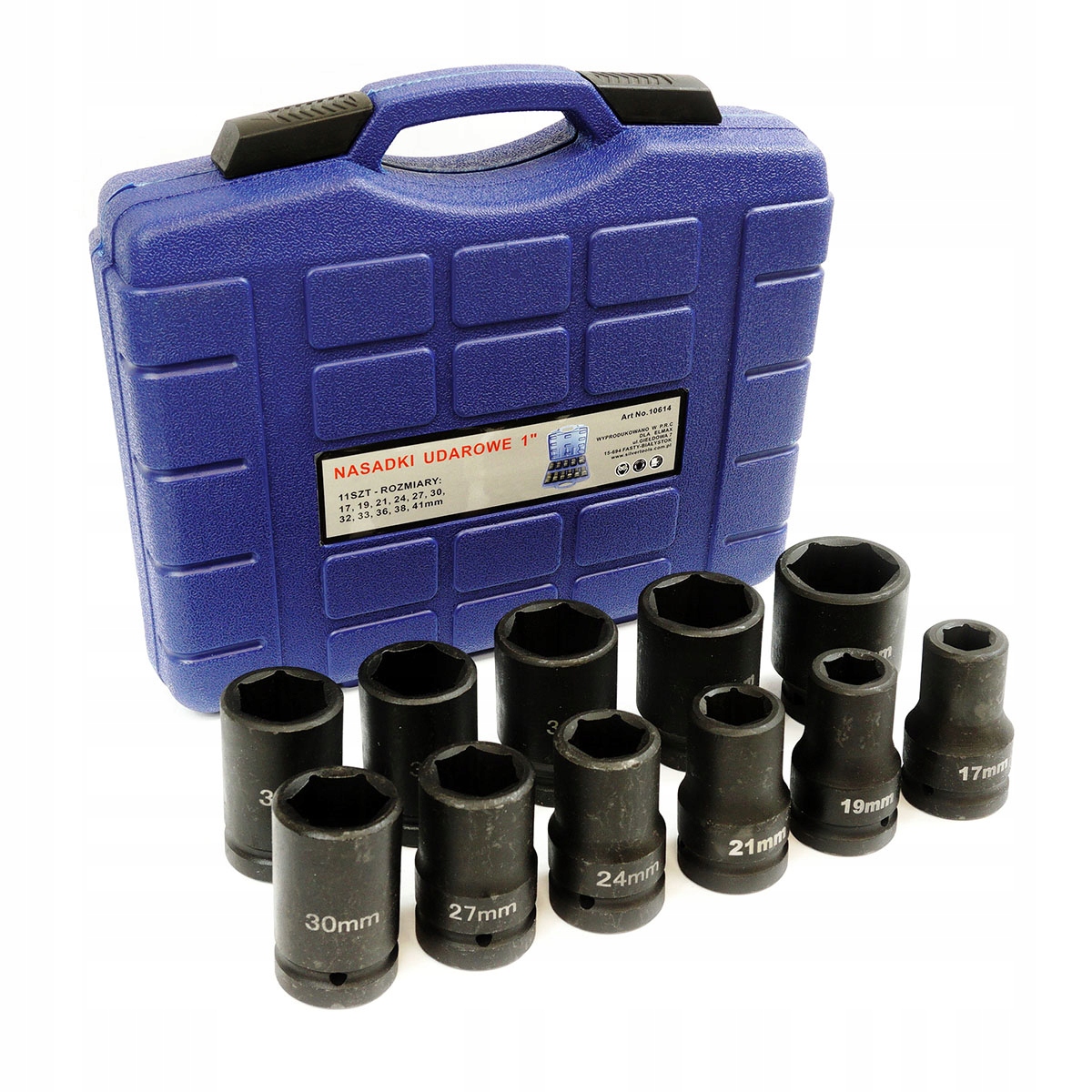 ZESTAW NASADEK UDAROWYCH 1" CAL 11el 17-41mm NASADKA WALIZKA S10614