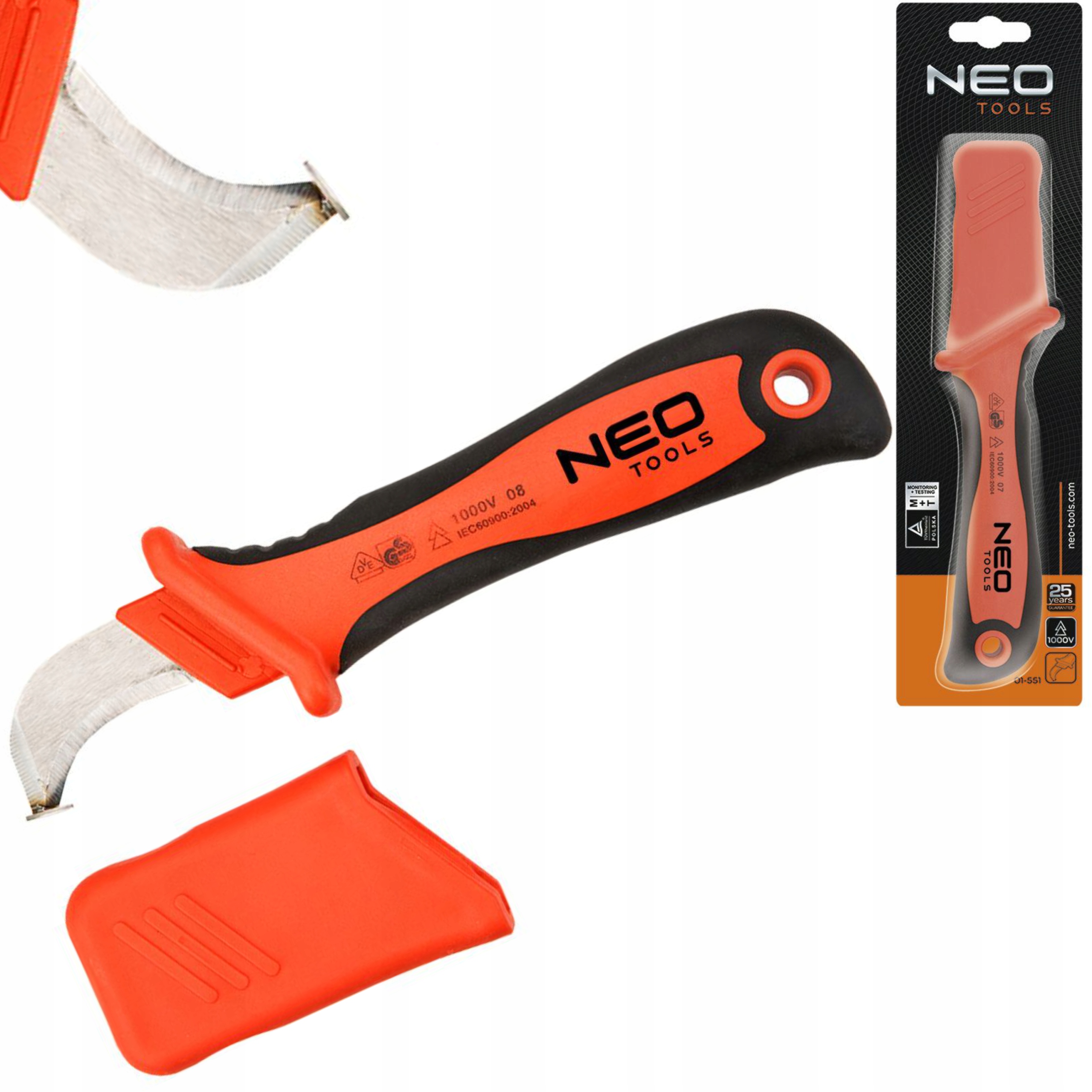 NEO 01-551 NÓŻ HAKOWY DO ŚCIĄGANIA IZOLACJI 1KV