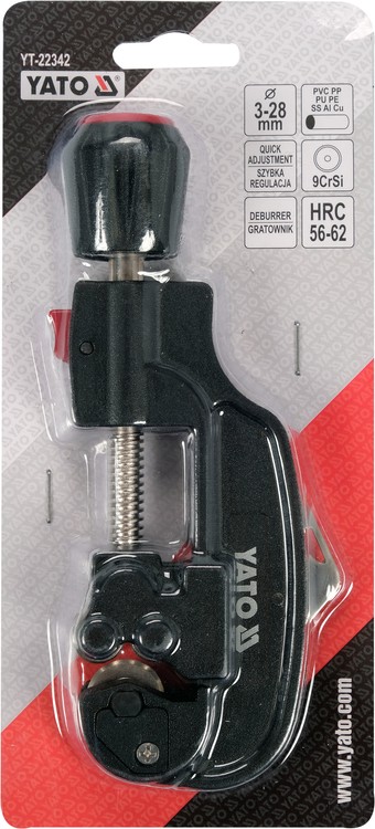 YATO SZYBKONASTAWNY OBCINAK RUR 3-28MM GRATOWNIK