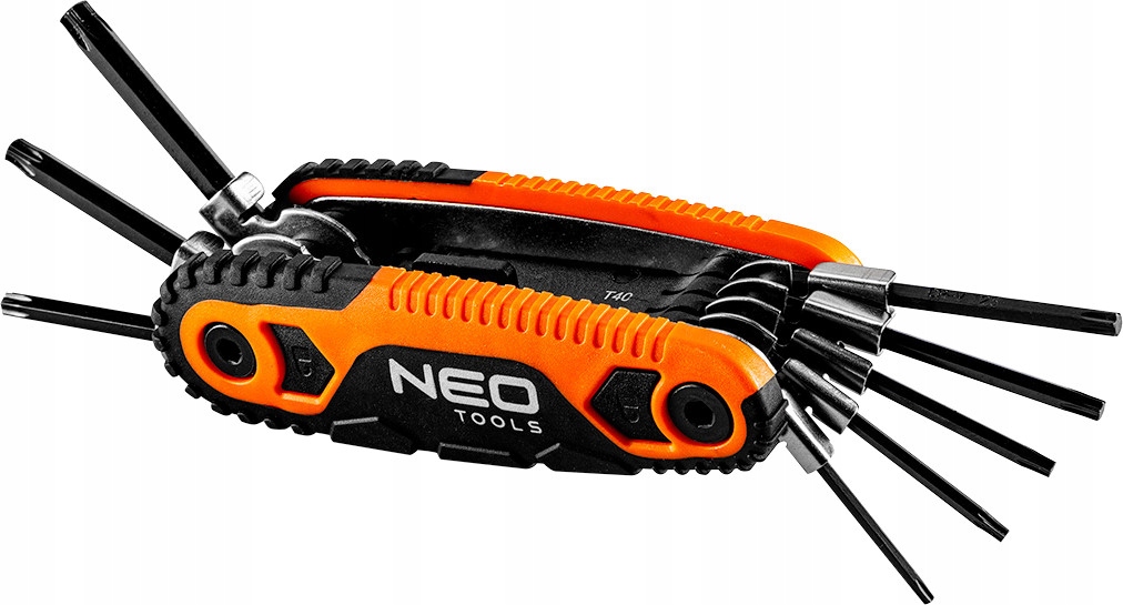 NEO KIESZONKOWY ZESTAW KLUCZE IMBUSOWE TORX Z UCHWYTEM 8 SZTUK 09-573
