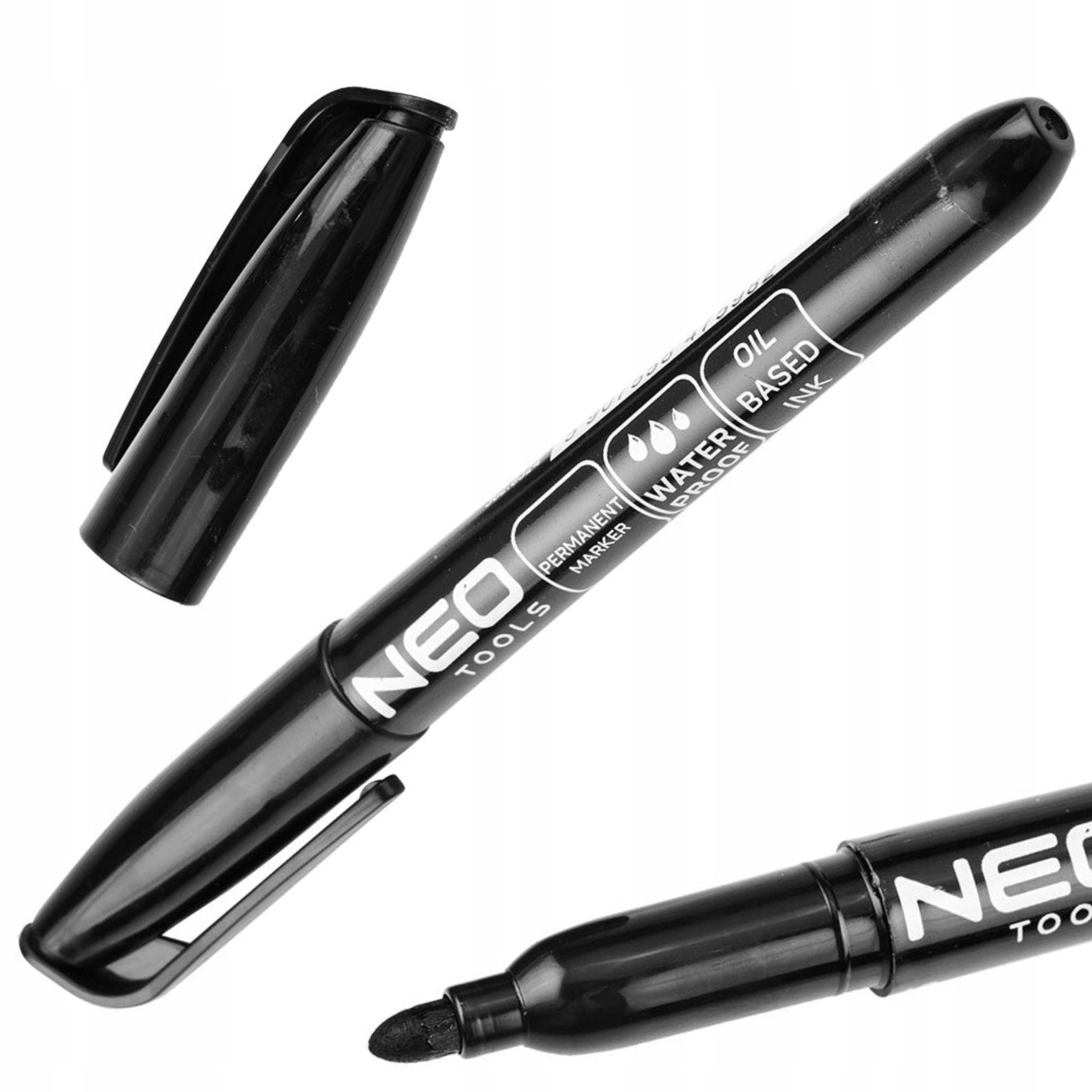 NEO TOOLS MARKER BUDOWLANY CZARNY PERMANENTNY WODOODPORNY OLEJOWY 13-855