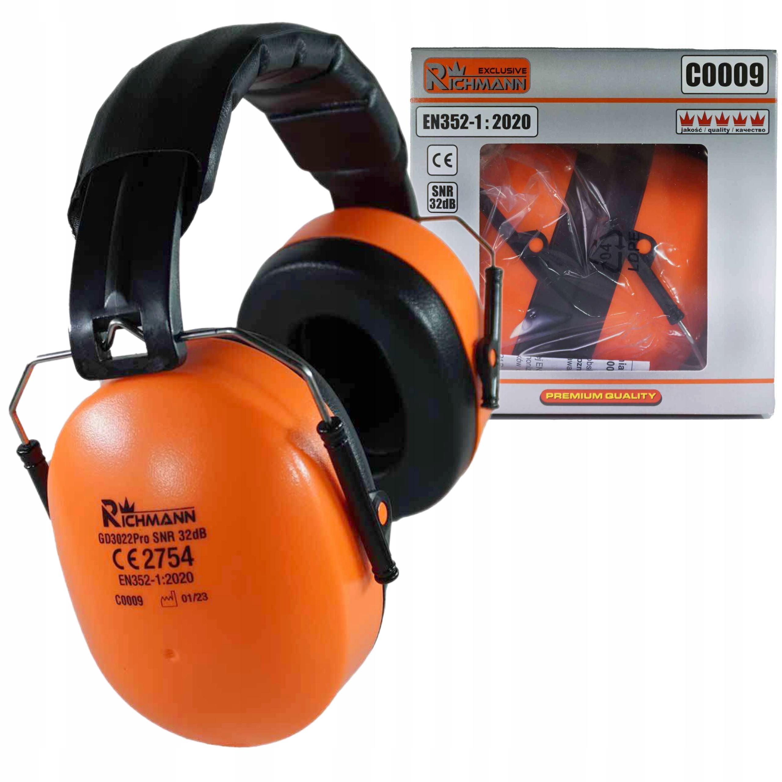 RICHMANN KOMFORTOWE PRZECIWHAŁASOWE NAUSZNIKI OCHRONNE SNR 32dB C0009