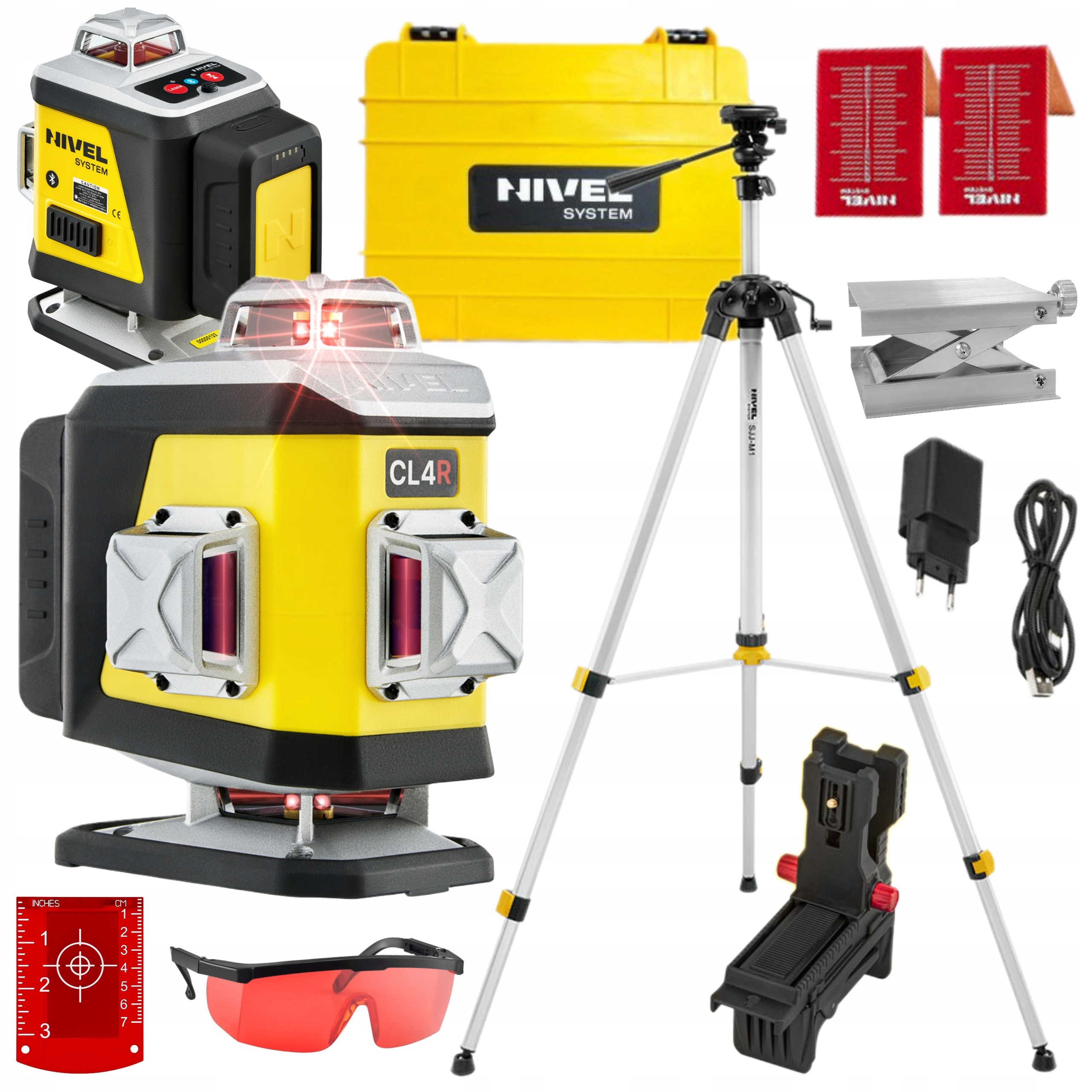 NIVEL SYSTEM LASER KRZYŻOWY 4D CZERWONY CL4R WALIZKA +AKCES STATYW SJJM1EX