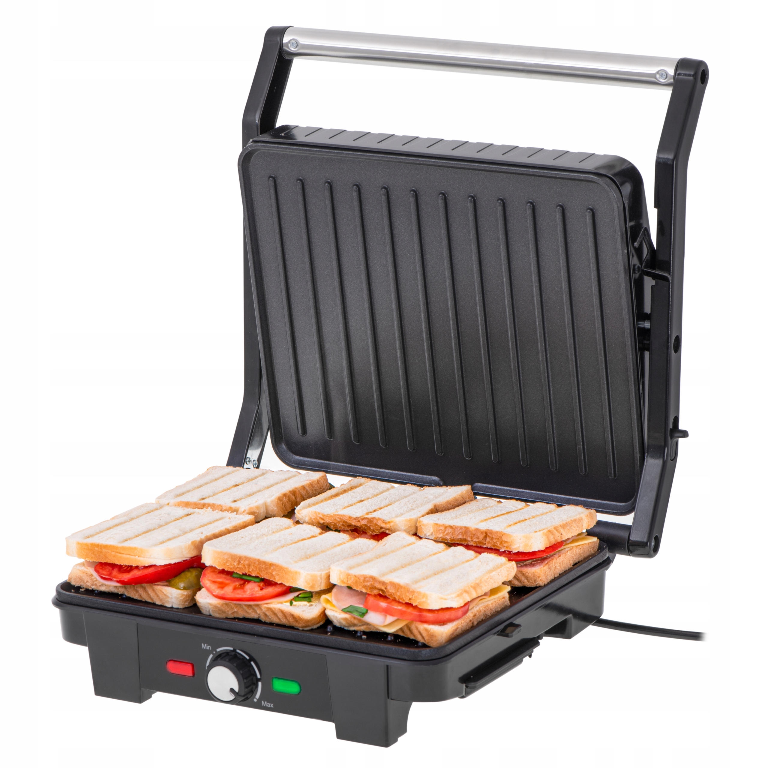 ADLER GRILL ELEKTRYCZNY OPIEKACZ PANINI ROZKŁADANY 29x24cm XXL 2800W AD3051