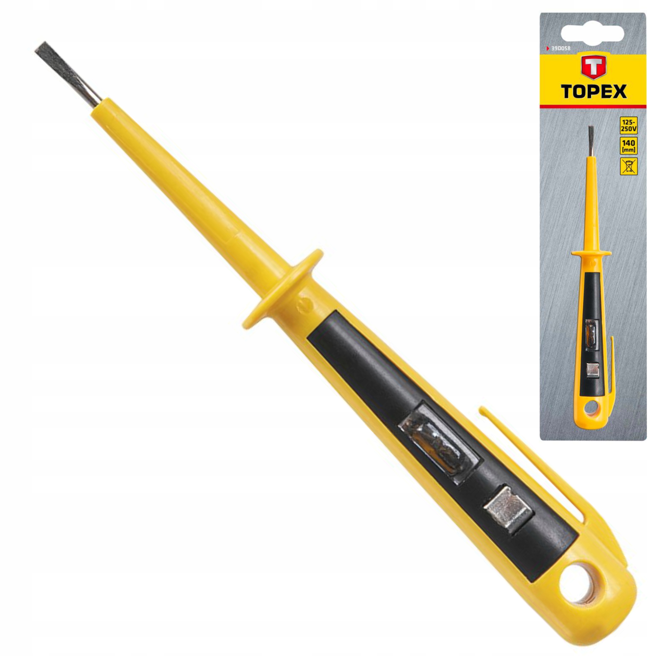 PRÓBNIK INSTALACJI ELEKTRYCZ 125-250V TOPEX 39D058