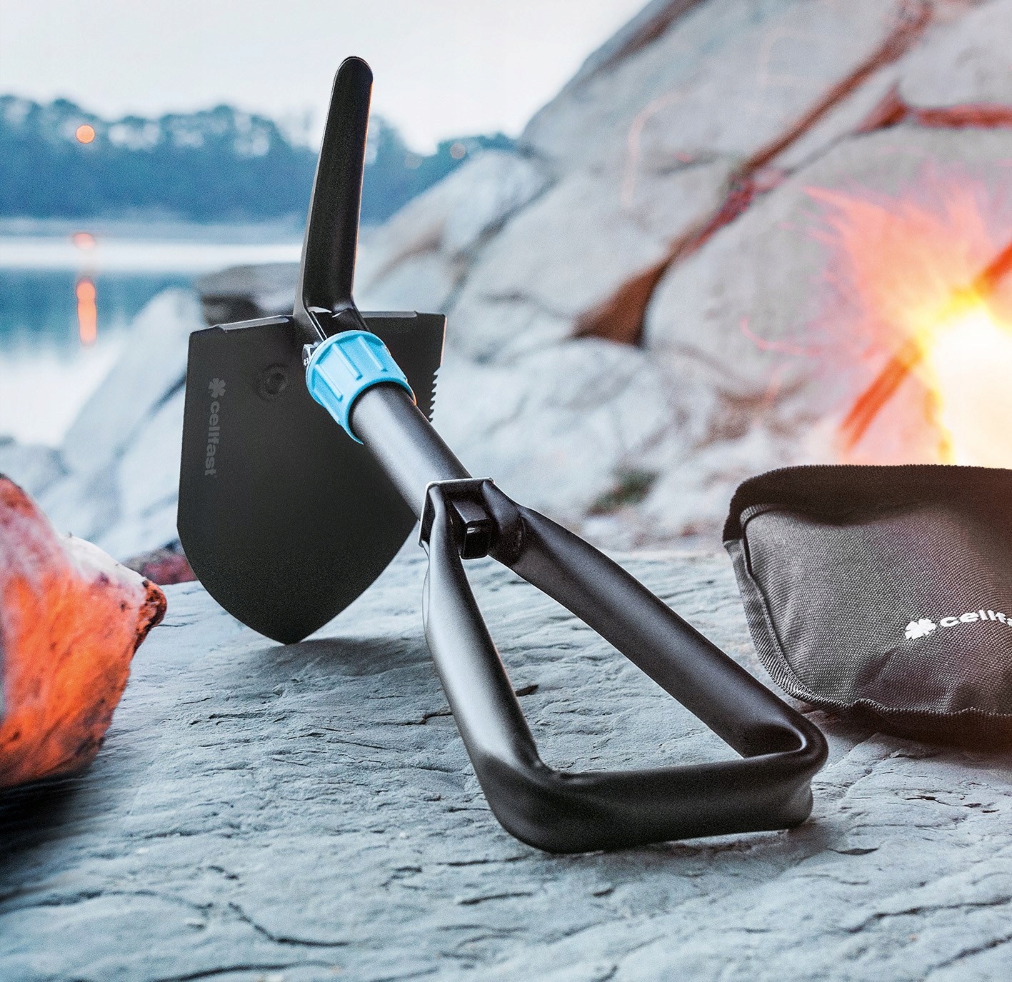 CELLFAST SAPERKA SKŁADANA WIELOFUNKCYJNA MOTYKA KILOF 3w1 ŁOPATA 46cm +ETUI