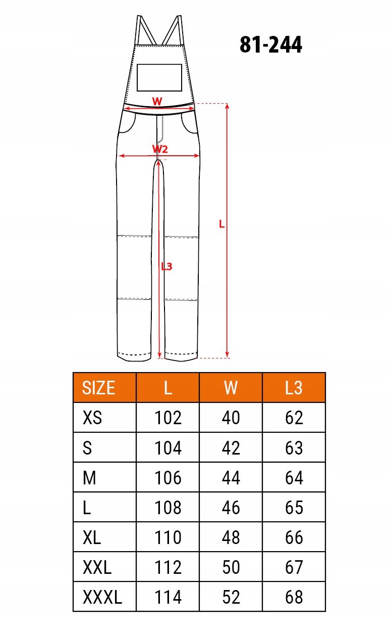 NEO OGRODNICZKI ROBOCZE NAVY GRANATOWE DO PASA NA SZELKACH 81-244 XL/54