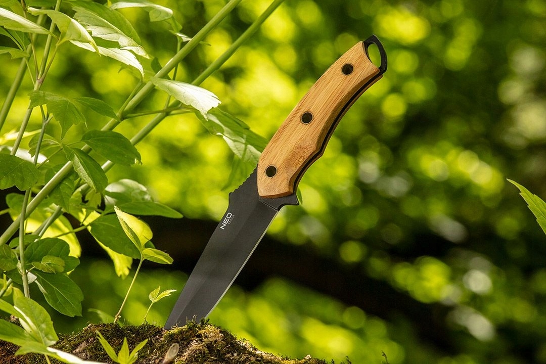 NEO NÓŻ SURVIVALOWY TAKTYCZNY FULL TANG STAL NIERDZEWNA 25cm + ETUI 63-110