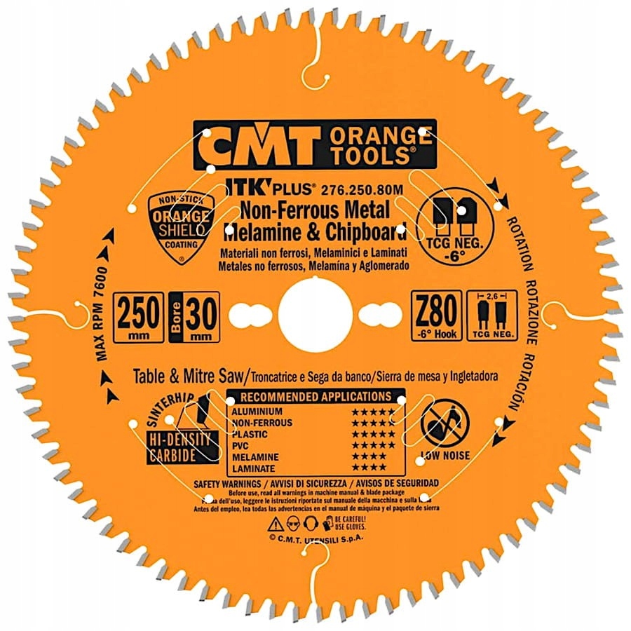 CMT PIŁA NIEŻELAZNYCH PŁYT LAMINOWANYCH I KOMPOZYTÓW 250X30MM 276.250.80M