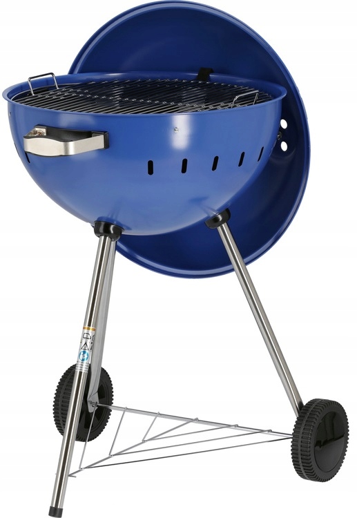 GRILL OGRODOWY WĘGLOWY OKRĄGŁY Z POKRYWĄ RUSZT XXL KÓŁKA POKRYWA 54CM 20302